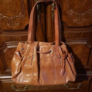 Tan leather Francesco Biasia shoulder bag